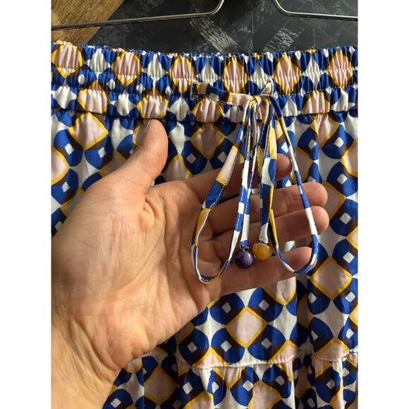 Zara Geometric Print Tiered Maxi Skirt - Picture 4 of 8